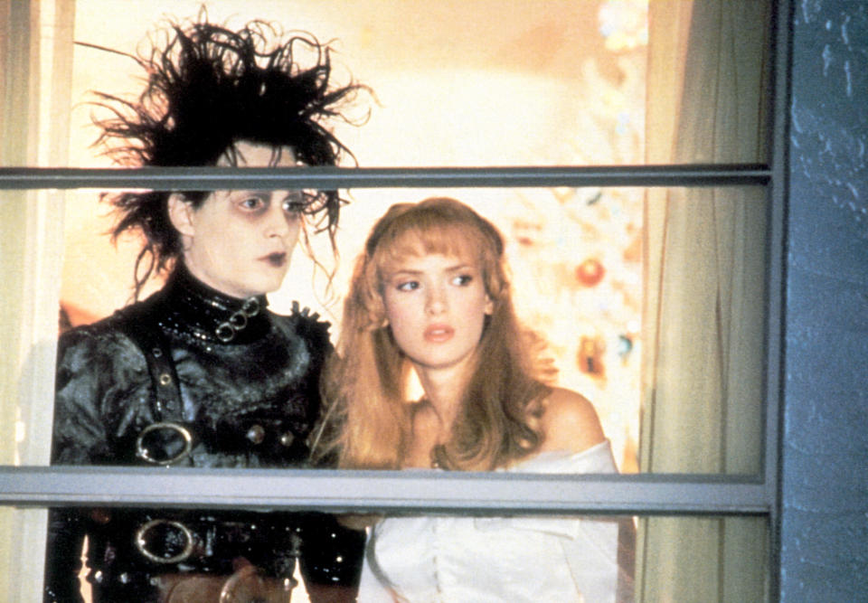 Johnny Depp and Winona Ryder in Edward Scissorhands