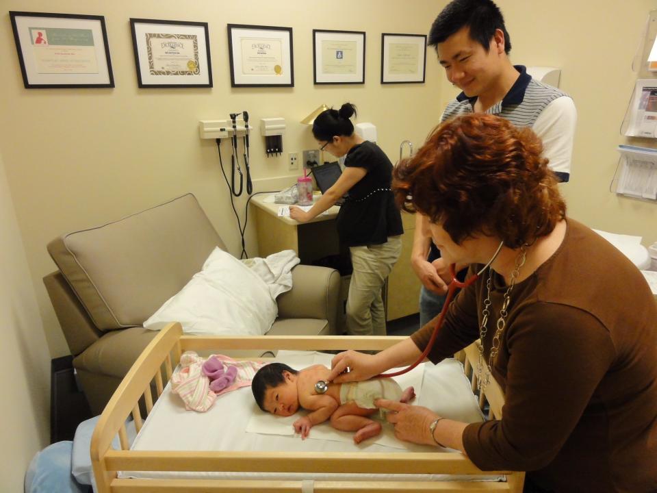 An employee's baby is getting seen at the SAS Health Care Center. (Photo: Courtesy of SAS)