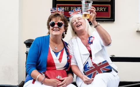 Pauline Gardiner and Janice smith, from Newcastle, - Credit: John Nguyen for The Telegraph