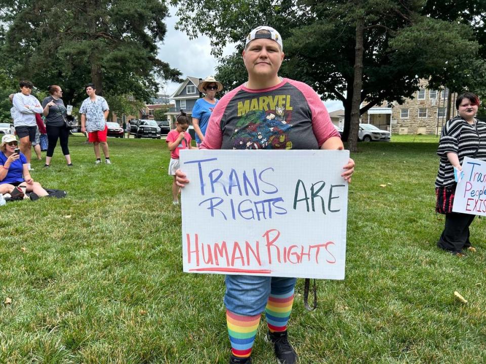 Jordan Smith, who identifies as gender fluid, attended a rally in opposition of SB 180 Saturday.