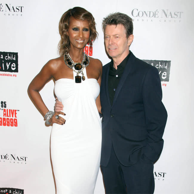 Iman y David Bowie en una foto de 2008 credit:Bang Showbiz