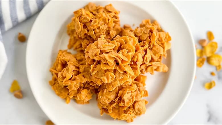 No-Bake Cornflake Butterscotch Cookies