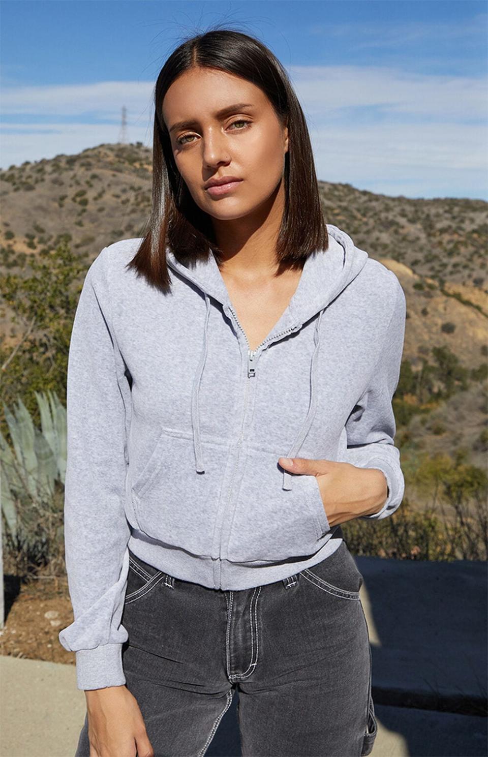 John Galt Heather Grey Hoodie - Credit: PacSun.