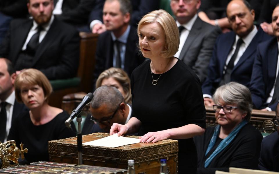 Liz Truss paid tribute to Queen Elizabeth II in the House of Commons on Friday - Shutterstock