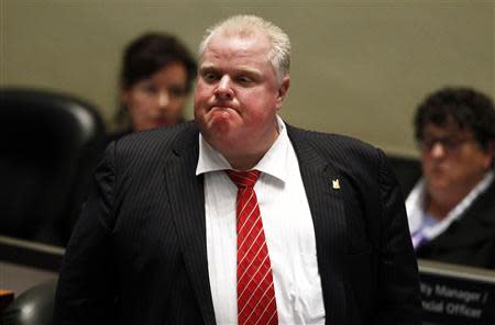 Toronto Mayor Rob Ford vows "outright war" in the upcoming election during a debate Monday to remove his budget and many mayoral powers.