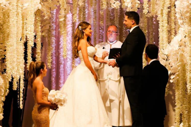 Sofía Vergara y Joe Manganiello, en su boda en 2015, en Florida