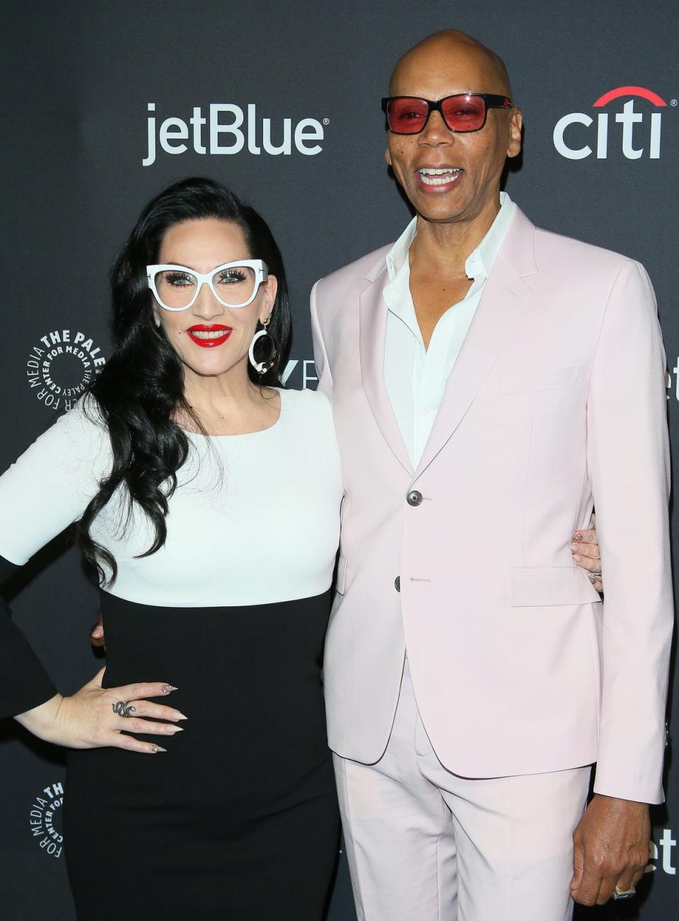 Michelle Visage with long-time friend RuPaul Charles (Getty Images)