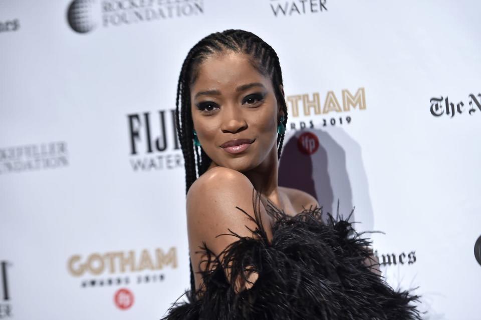 <p>You don't have to braid cornrows straight back — take it from <strong>Keke Palmer</strong>. Mix up typical cornrows by braiding them toward either side. The result? Sleek, stylish strands. </p>