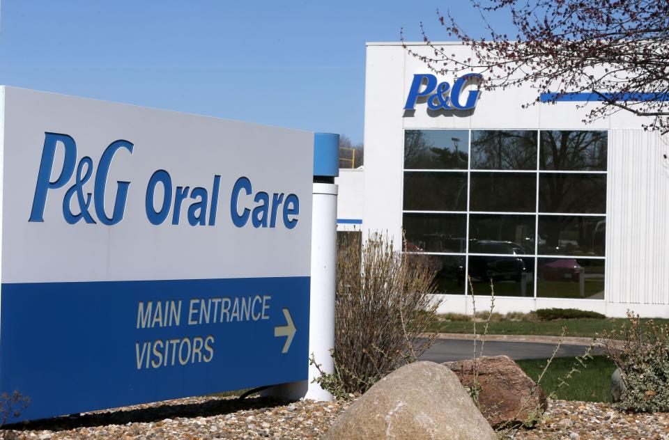 Procter & Gamble’s Oral Care facility is pictured Wednesday, March 20, 2024 in Iowa City, Iowa. The company is eyeing a potential future expansion next door at the former Kirkwood Community College Iowa City campus.