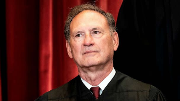 PHOTO: FILE - Justice Samuel Alito sits during a group photo of the Justices at the Supreme Court in Washington, DC, April 23, 2021. (Erin Schaff-Pool/Getty Images, FILE)