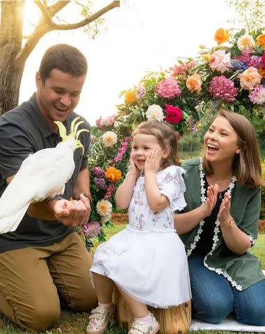 <p>Chandler Powell/Instagram</p> Bindi Irwin, Chandler Powell and their daughter Grace