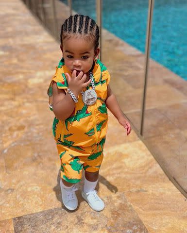<p>Gucci Mane Instagram</p> Gucci Mane and Keyshia Ka'oir Davis' son Ice Davis.