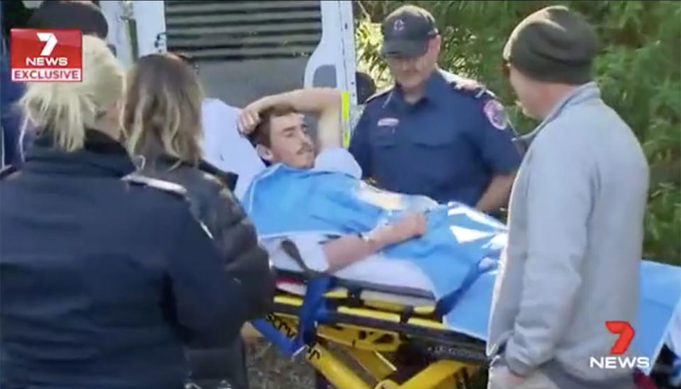 Sebastian Orefors slept for just five hours during his ordeal, eventually emerging delirious and dehydrated. Source: 7 News