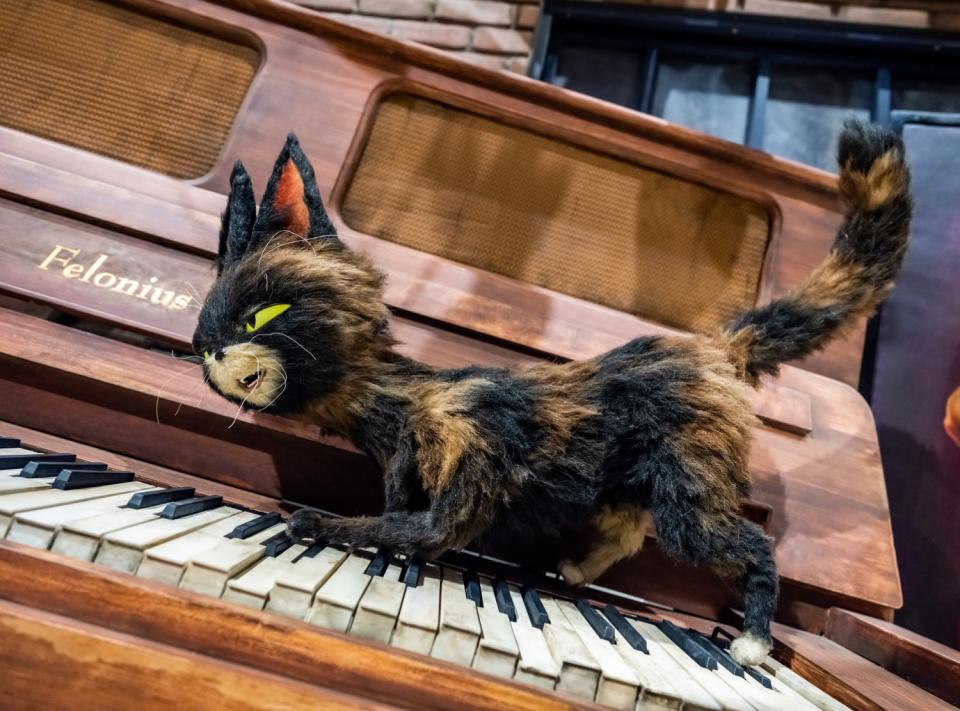 One of the most complex animations in Universal's ride inspired by "The Secret Life of Pets" is an alley cat playing a piano.