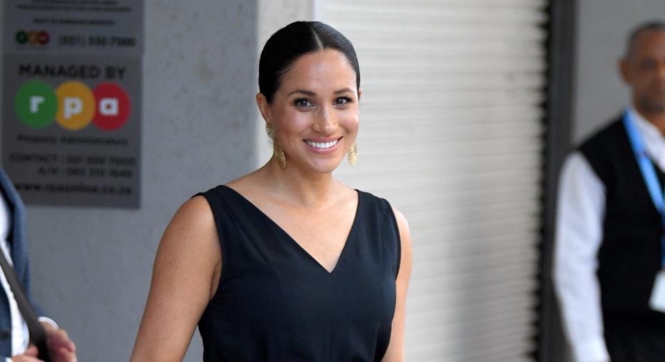 Meghan Markle wore a black jumpsuit from Everlane during the Africa tour - and now the brand are having a rare sale [Image: Getty]