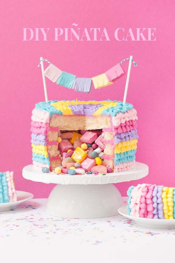 DIY Piñatas Cake