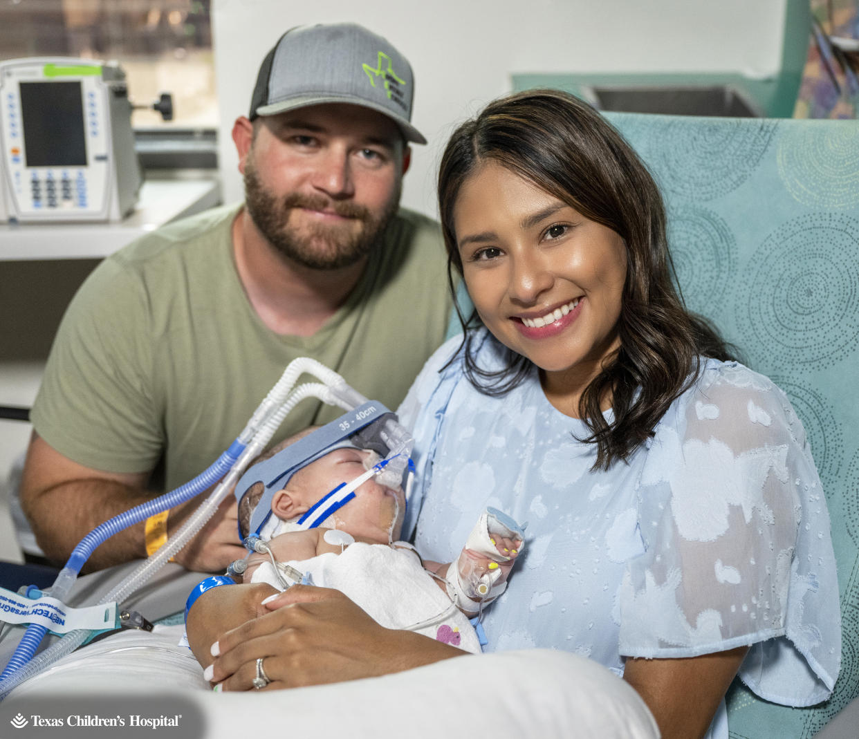 Sandy Fuller said holding her babies on their back after their separation surgery made her feel 'grateful.' (Courtesy Texas Children's Hospital )