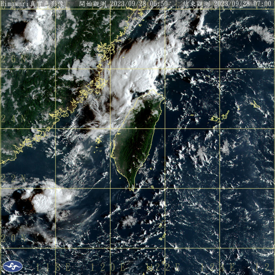 今天起水氣稍微增加，包括東半部地區、桃園以北、恆春半島，還有澎湖、馬祖將有局部短暫陣雨，其他地區與金門則是多雲到晴。   圖：中央氣象署／提供