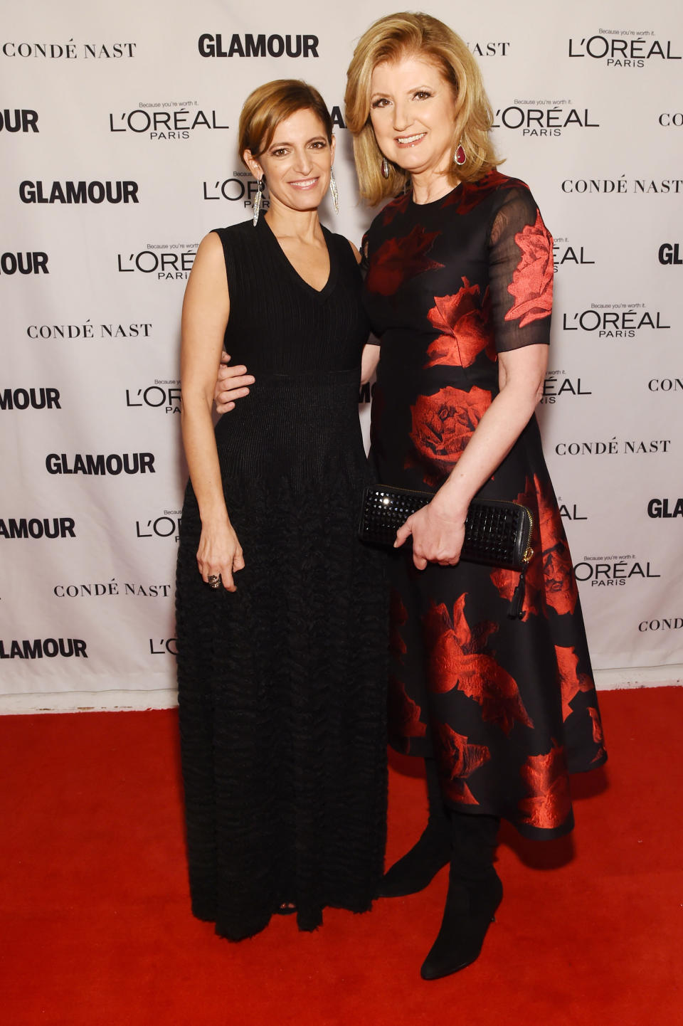 NEW YORK, NY - NOVEMBER 09: Glamour Editor in Chief Cindi Leive (L) And Arianna Huffington attend 2015 Glamour Women Of The Year Awards at Carnegie Hall on November 9, 2015 in New York City.  (Photo by Larry Busacca/Getty Images for Glamour)