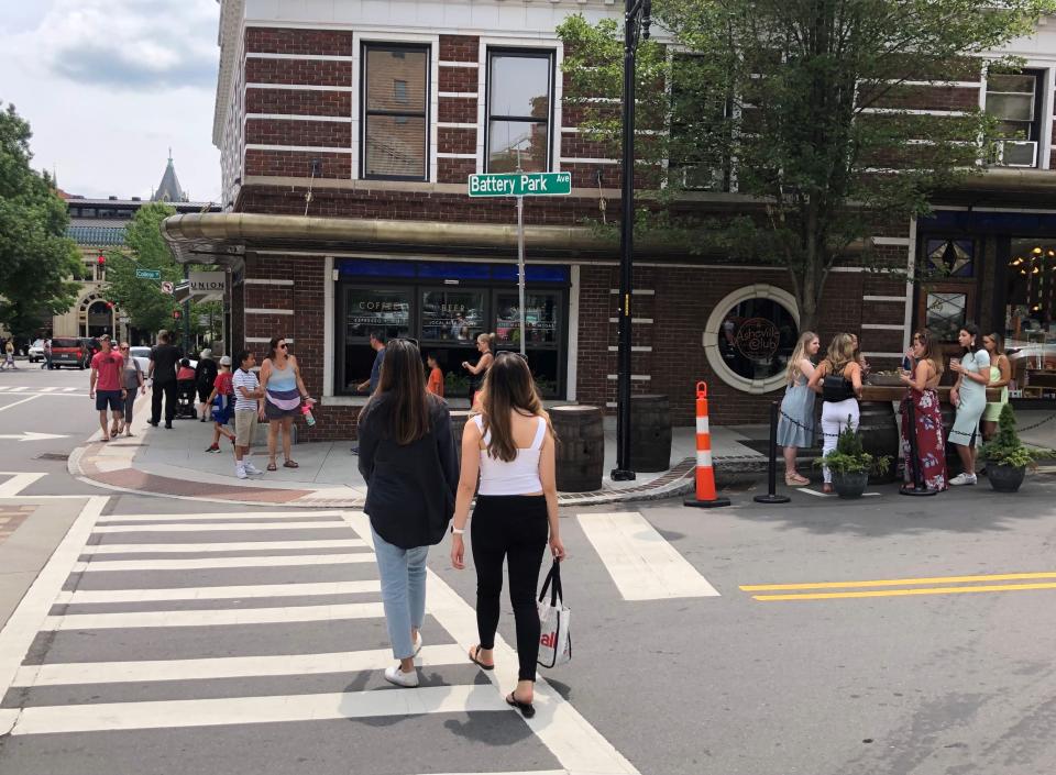 Some folks have become critical of Asheville's downtown, complaining of feeling unsafe. But on the afternoon of Friday, Aug. 6, it was bustling with tourists and relatively placid.