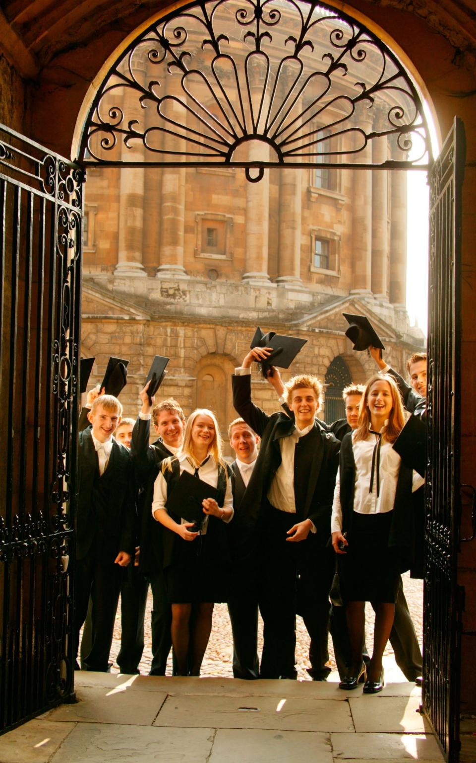  Students celebrating matriculation at Oxford University - Credit: Francisco Martinez / Alamy