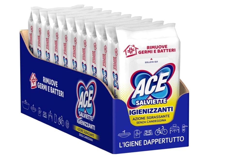 ACE Salviette Igienizzanti Sgrassanti, 400 salviette