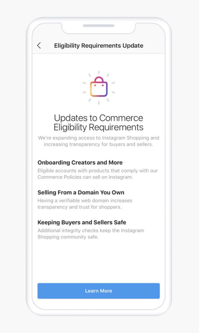 Instagram shopping for creators