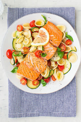 Warm Pasta Salad with Salmon