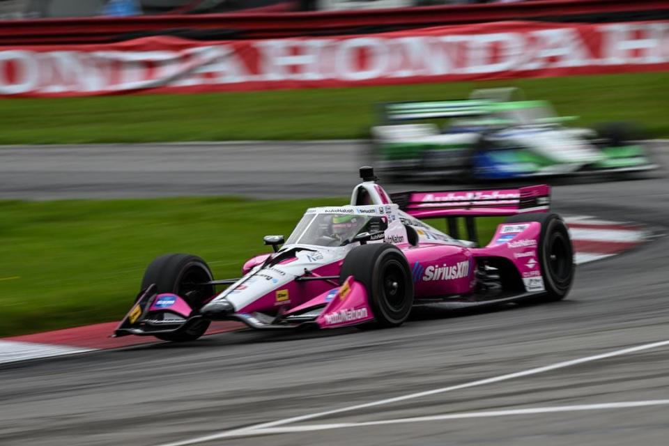 Filling in for Simon Pagenaud, who crashed during Saturday's practice and was not yet cleared by IndyCar's medical team for Sunday's race at Mid-Ohio, Conor Daly drove the No. 60 Meyer Shank Racing Honda up to 20th by the checkered flag.
