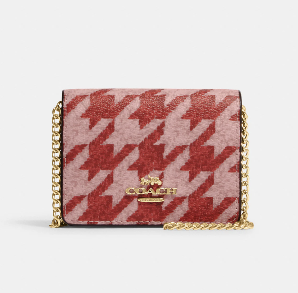 Mini Wallet on a Chain with Houndstooth Print (photo via Coach Outlet)