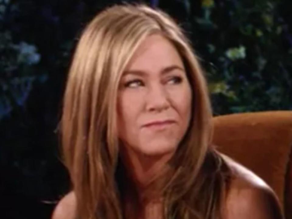 Jennifer Aniston at the ‘Friends’ reunion special in 2021 (HBO)