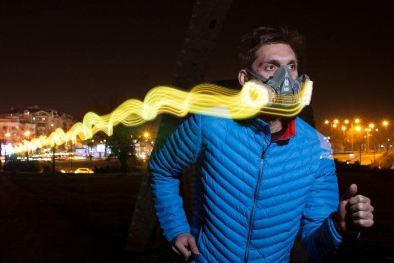 New LED masks glow in the face of pollution to combat London's toxic air crisis