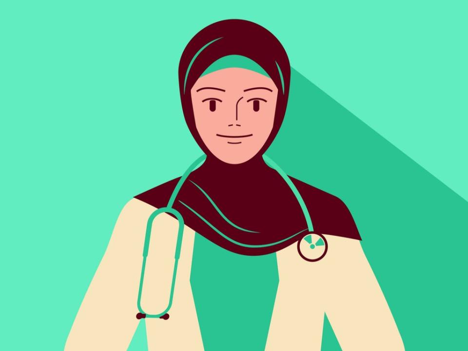 A Muslim doctor wearing a hijab (Getty Images)