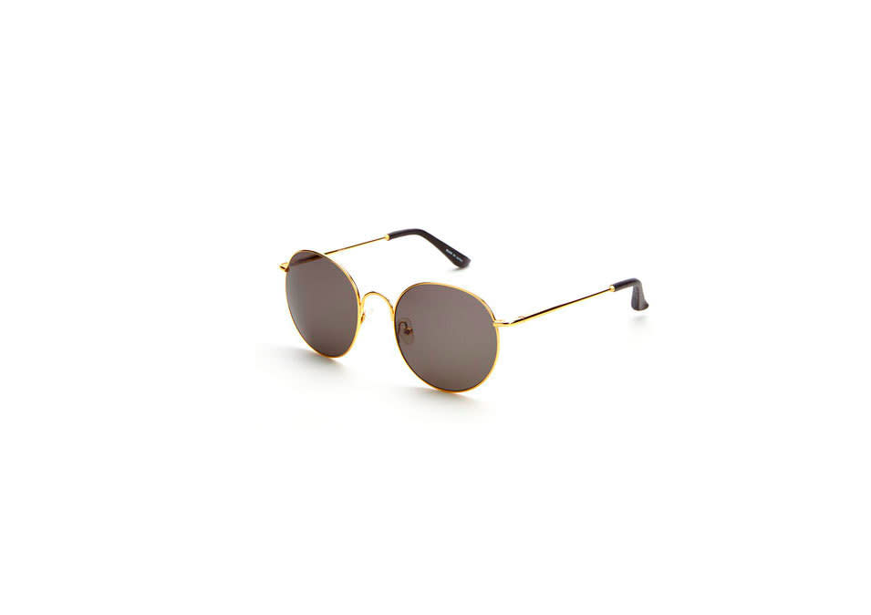 The Row Black & Gold Retro Round Sunglasses, $119.99, c21stores.com