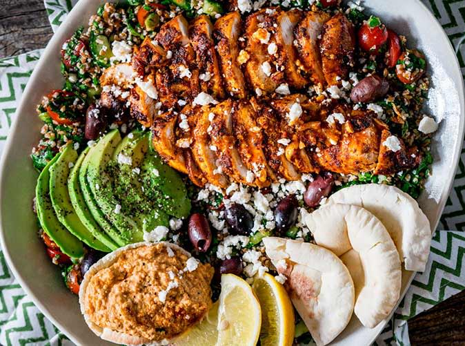 Chicken Shawarma Tabbouleh Salad