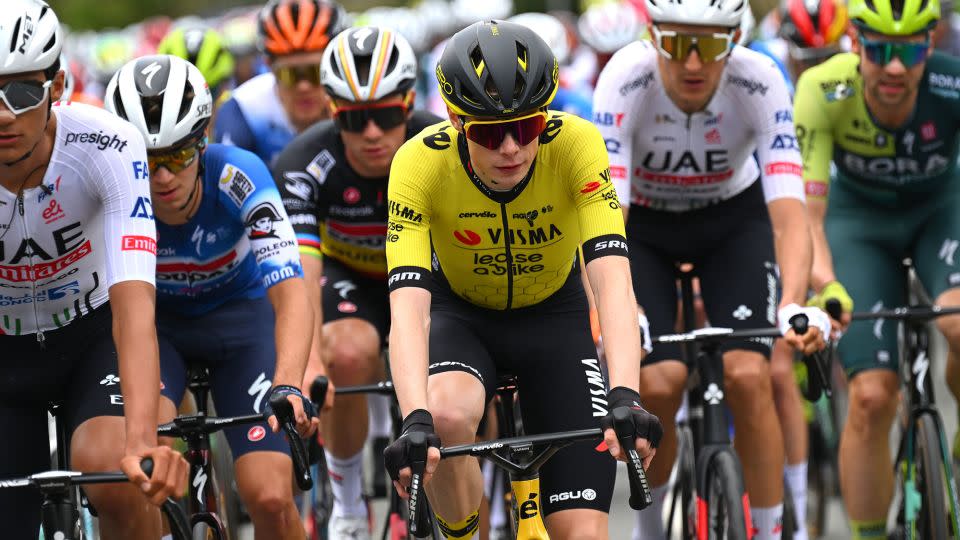 Vingegaard before his race was derailed by the crash. - Tim de Waele/Velo/Getty Images