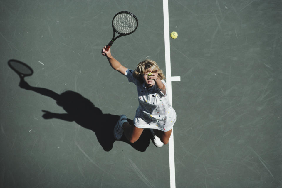 La tenista alemana Steffi Graf of Germany en el Abierto de EEUU de 1986. (Foto: Trevor Jones/Allsport/Getty Images)