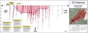 Longitudinal Section of the Southwest Zone, facing Northwest