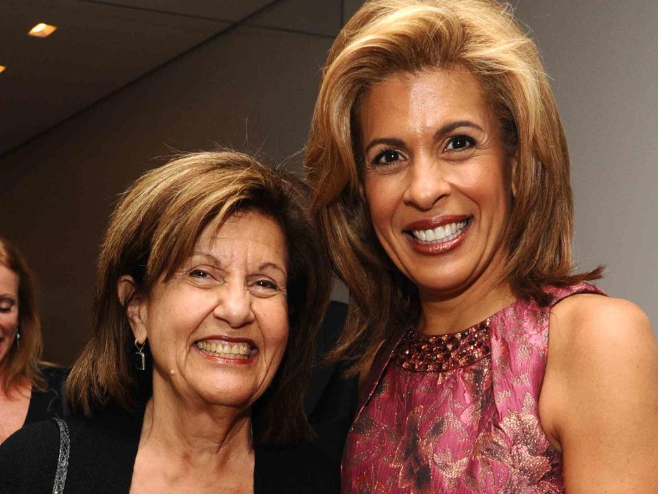 <p>Peter Kramer/NBCU Photo Bank/NBCUniversal/Getty</p> Hoda Kotb and her mother Sameha celebrate the launch of Hoda