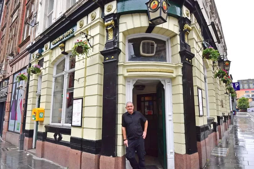 Owner Conor Devlin pictured outside the Vernon Arms