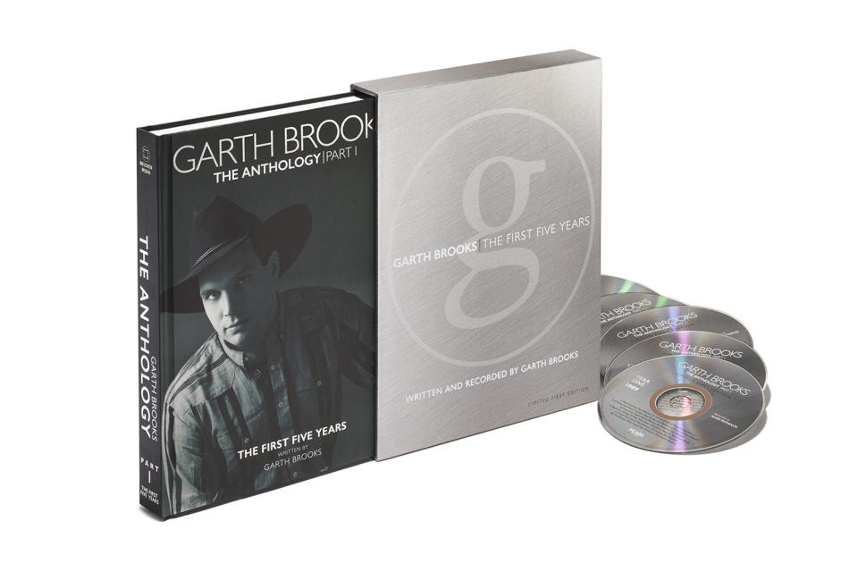 <p>This is being marketed as a 240-page hardcover book that examines the first five years of the country music king’s career, with plenty of previously unseen photos, but it’s packaged with five CDs of material released during that period, as well as loads of previously unreleased tunes. For the Garth faithful or those looking to dive into his career from the beginning. (Photo: Pearl Records) </p>