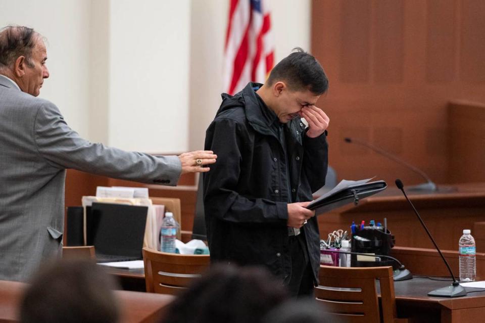 Amhad Rasoul fought back tears in court Thursday as he told the judge about his wife who was killed in a drunk driving crash last year. The death of his wife, Nabila, has left him to care for their three young children alone in a new country.