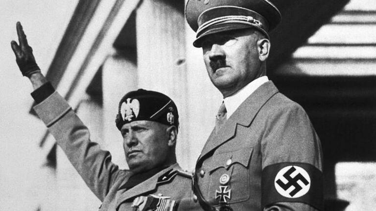 Adolf Hitler y Benito Mussolini fueron aliados durante la Segunda Guerra Mundial y son las caras del fascismo en Europa