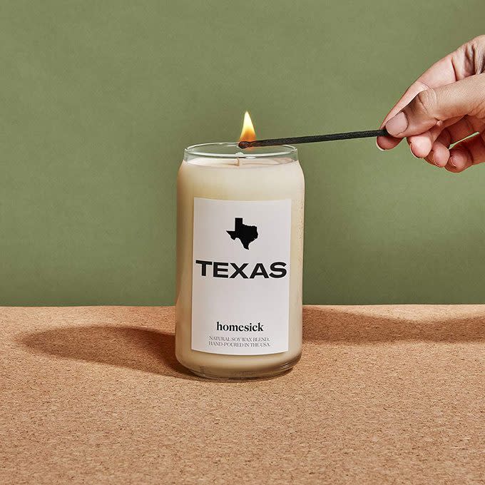 <a href="https://amzn.to/3luLhM9" rel="nofollow noopener" target="_blank" data-ylk="slk:Homesick Scented Candle;elm:context_link;itc:0;sec:content-canvas" class="link rapid-noclick-resp">Homesick Scented Candle</a>
