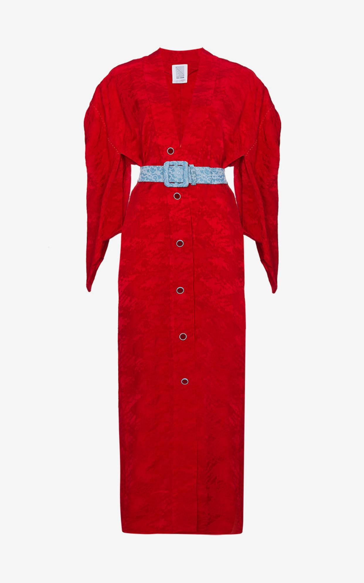  Rosie Assoulin kimono jacquard dress, £2,130, available to rent for £265, Browns