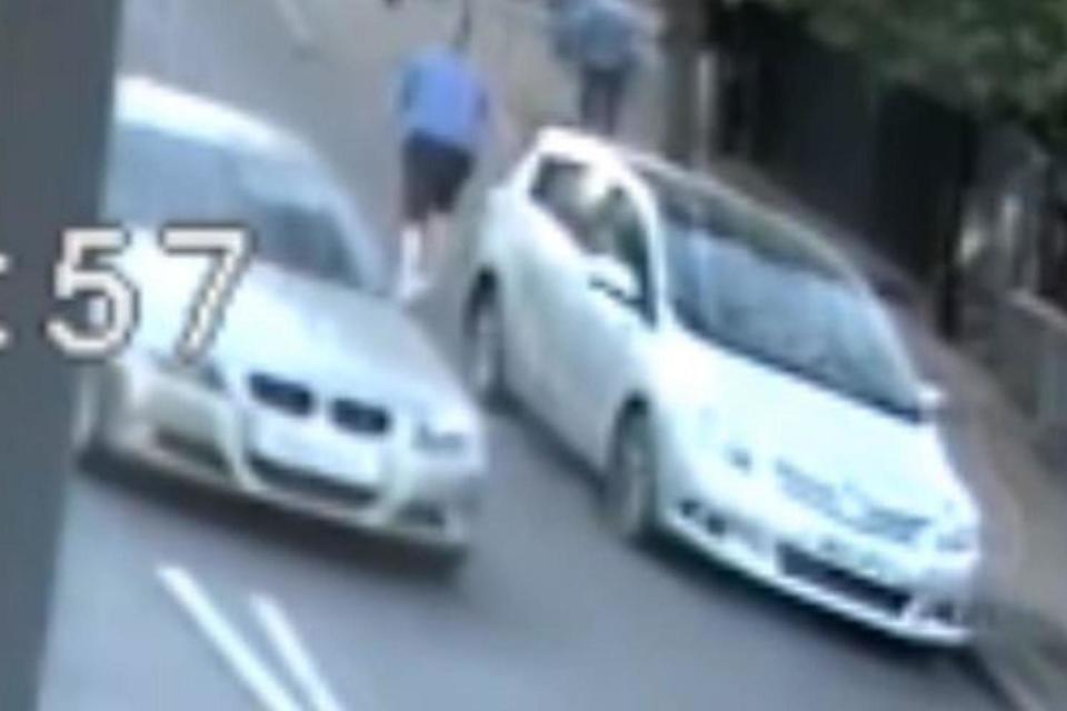 Shocking footage shows pensioner shoved into brick wall and left unconscious in 'brutal' road rage attack