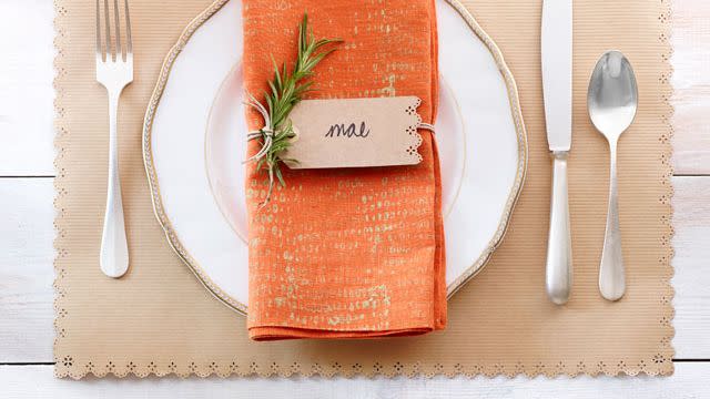 paper place mat thanksgiving setting