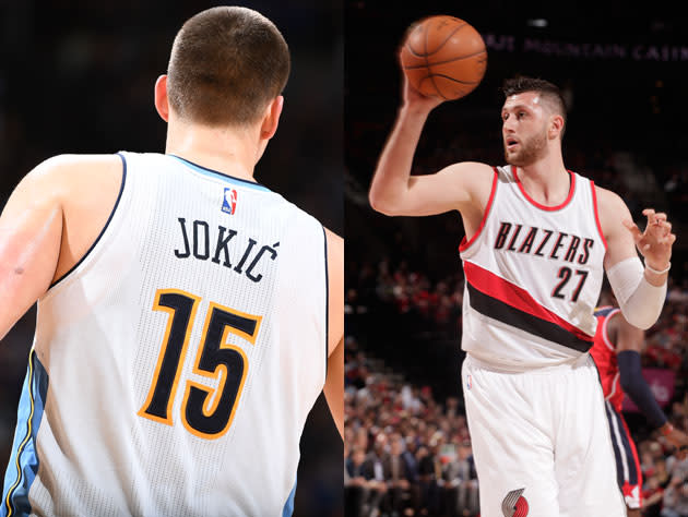 The Nuggets and Blazers. (Getty Images)