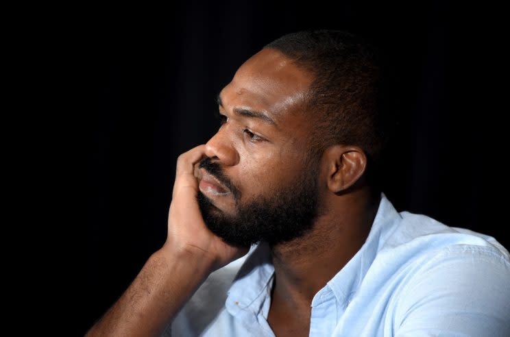 Jon Jones has been suspended for one year by USADA. (Getty Images)