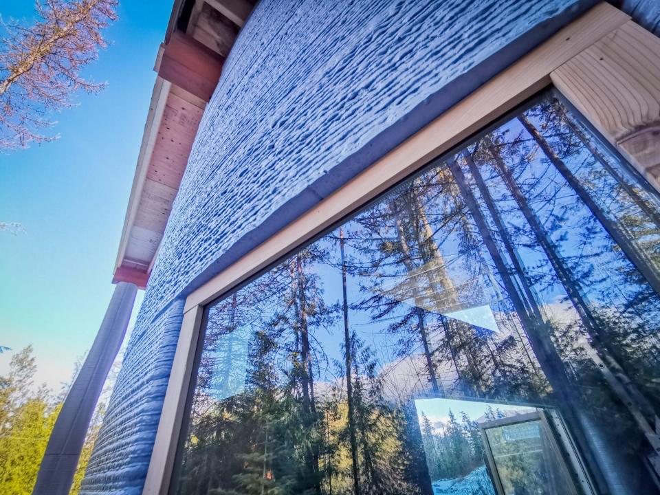 a close up of the Fibonacci Houses windows